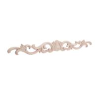 Housoutil Incrustations de bois pour meubles vintage, appliques en bois rustique pour portes et lits, bois non peint, grain authentique, usage DIY à la maison, 15,6 x 1,9 po