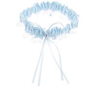 Housoutil Jarretière de Mariage en Dentelle Blanche Nœud Papillon Élégant, Ceinture de Jambe Confortable pour Mariée, pour Fête de Mariage et Engagement