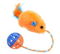 Housoutil Jouets Sensoriels Amusants pour Chat Souris Douce Balle Interactive pour Chat pour Faire Dents Jouets en Peluche pour Animaux De Compagnie Qui Couinent À L'Intérieur