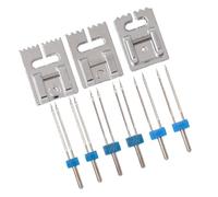 Housoutil Kit Aiguilles Doubles et Presseurs pour Machine à Coudre Domestique pour Couture Précise sur Tissus Délicats et Réparations DIY