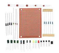 Housoutil Kit D’Apprentissage Soudure Électronique pour Débutants Composants Variés, Plaque D’Entraînement Modulaire en Plastique Solide, Accessoire pour Formation en Soudage et Circuits