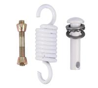 Housoutil Kit de Fixation pour Chaise Suspendue Crochet à Ressort en Alliage Blanc, Réduit la Pression D'impact, pour Fauteuils Hamac et Décorations Suspendues