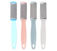 Housoutil Kit de Pédicure Couleur Aléatoire en Acier Inoxydable 4pcs Râpe Double-face et Poignée Antidérapante et Régénération Plusieurs styles pour Soin Plusieurs styles