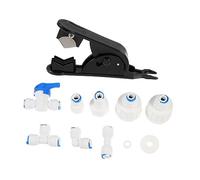 Housoutil Kit de Raccordement 1 Set pour Machine à Glaçons et Cafetière en Pom Connexion Rapide Pratique Blanc pour Tuyaux D'eau