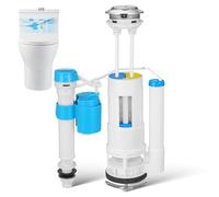 Housoutil Kit de Réparation de Toilettes Complet Robinet de Remplissage Abs et Soupape pour Wc à Double Chasse, Installation Facile et Fonctionnement Pratique