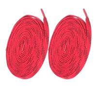 Housoutil Lacets de Chaussures de Hockey sur Glace Plats en Polyester Résistants 244 Cm, 2 Paires Rouge 6802, Accessoires Lacets de Rechange pour Patins Hockey Glace et Patins à roulettes