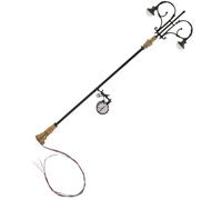 Housoutil Lampadaire Miniature 1/75 Noir pour Modélisme Ferroviaire, Éclairage Paysager Extérieur, Accessoire Décoratif pour Mini Maisons et Tables de Sable
