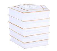 Housoutil Lanterne en Papier Pliable 30X30 CM Carré Abat-Jour en Papier de Riz Naturel Décoration Suspendue pour Fête Intérieure et Ambiance Chaleureuse