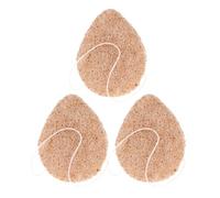 Housoutil Lingettes Exfoliantes Visage 3pcs en Éponge Beige, Effet Nettoyant Renforcé et Exfoliation Douce, Voyage et Usage Domestique