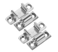 Housoutil Loquets de Fixation pour Panneau en Verre de Hotte Cuisine, Acier Inoxydable Argenté, Installation Facile, Pack de 4 Pièces, Style Moderne pour Bricolage