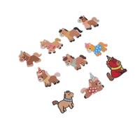 Housoutil Lot de 10 Écussons à Coudre Motif Cheval 2026, Patchs Brodés en Tissu Éponge, Décorations pour Vêtements, Jeans, Paquet à Dos et Chapeaux, Appliqués Festifs pour Nouvel An Lunaire