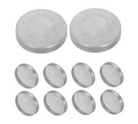 Housoutil Lot de 10 Embouts Ronds 32 Mm en Métal, Chapeaux de Poteaux de Clôture Décoratifs, Protecteurs D'extrémités de Tubes pour Garde-corps de Jardin et Rambarde de Terrasse, Couvercles