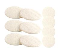 Housoutil Lot de 10 Éponges Exfoliantes en Luffa Naturelles 55 CM Visage Corps Disques Exfoliants Doux Nettoyage en Profondeur Régulation du Sébum Usage Quotidien et Voyage