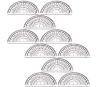 Housoutil Lot de 10 Rapporteurs en Plastique Transparent, Outils de Mesure D'angle Légers et Portables pour Étudiants et Enseignants, pour Dessin Technique et Architecture