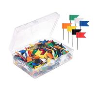 Housoutil Lot de 100 punaises pour cartes de voyage, tableaux en liège, bulletins pour marquer des destinations et calendriers Couleur aléatoire