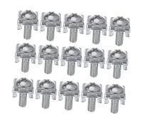 Housoutil Lot de 100 Vis pour Rack De Serveur M5 x 16 Mm Et Écrous à Cage Zingués, Matériel De Montage Réseau Professionnel, Fixation pour Armoire Serveur, Outil De Montage Informatique