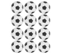 Housoutil Lot de 12 Balles de Foot 32 Mm en Résine Noire et Blanche, Accessoires de Table pour Foot, Balles de Remplacement Compatibles, pour Maison et Bureau, Jeu de Football de