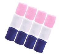 Housoutil Lot de 12 Bracelets de Sport Éponge Absorbant la Transpiration pour Garçon et Filles et Adolescents, Support Élastique pour Poignet en Coton Mélangé, Bandeaux Anti-Transpiration
