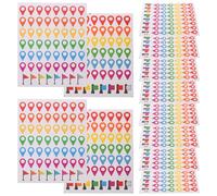 Housoutil Lot de 12 Feuilles de Stickers Autocollants pour Carte, Marqueurs Solide et Identification Instantanée, pour Sentiers de Randonnée et Accessoires Pédagogiques