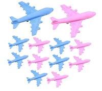 Housoutil Lot de 12 gommes mignonnes en forme d'avion pour crayons multicolores pour l'apprentissage amusant de papeterie pour fournitures scolaires et fêtes Couleur aléatoire