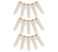 Housoutil Lot de 15 Manchons en Plastique Blanc Anti-Gouttes pour Bougies de Lustre Ø25X100 MM Effet Coulant Décoratif Adaptés pour Mariage Dîner aux Chandelles et Ambiance Chaleureuse