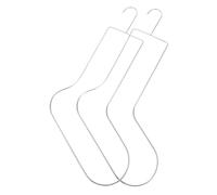 Housoutil Lot De 2 Bloqueurs De Chaussettes en Métal : pour Tricot Et Crochet, Cintres en Acier Inoxydable pour Sécher, Exposer Et Étirer Les Chaussettes 42 X 22,5 cm
