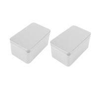 Housoutil Lot de 2 Boîtes à Thé Rectangulaires en Fer-Blanc Couvercle Hermétique Dimensions 13X8X6 CM Porte-Sachets de Thé Compactes pour Rangement à Domicile et Préservation du Goût