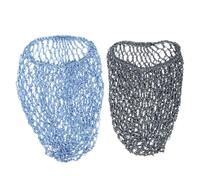 Housoutil Lot de 2 Bonnets de Nuit Longs en Filet Extensible Protège-Cheveux Confortables pour Dormir Accessoires pour Cheveux Couleurs Bleu Clair et Gris Maintien Pendant le Sommeil