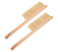 Housoutil Lot de 2 Brosses Apiculture à Double Rangée, Poils de Sanglier, Outils pour Nettoyage des Ruches et Entretien des Cadres, Usage Manuel pour Matériel Apicole