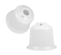 Housoutil Lot de 2 Caches-rosaces Coniques Universels Blancs pour Ventilateur de Plafond, Housse de Protection Anti-poussière en Plastique Solide, Accessoire Polyvalent pour Installation