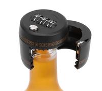 Housoutil Lot de 2 Cadenas à Combinaison 3 Chiffres pour Bouchon de Bouteille de Vin et Spiritueux Verrouillage Sécurisé Noir Accessoire de Conservation pour Bouteilles à Usage Domestique