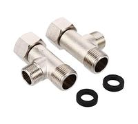 Housoutil Lot De 2 Connecteurs En t En Cuivre 3 Voies 3/8-3/8-9/16 Résistance à La Corrosion Inverseurs Flexibles Pour Robinetterie Sanitaire Usage Européen