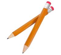 Housoutil Lot De 2 Crayons De Couleur Géants En Bois Crayons De Couleur Géants Avec Gomme Pré-Taillés - 1533 Pouces Grands Stylos Géants En Bois Amusants - Papeterie De Rentrée Pour La