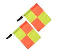 Housoutil Lot de 2 Drapeaux de Juge de Ligne Football à Carreaux Polyester, Mousse et Abs, Grosse Taille, Haute Visibilité pour Arbitrage et Entraînement Sportif, Accessoires Style