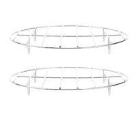 Housoutil Lot de 2 Grilles Rondes en Acier Inoxydable 20 CM pour Barbecue Support à Viande Poisson et Pizza pour Barbecue Extérieur et Grillades