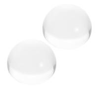 Housoutil Lot de 2 Loupes à Dôme Optique 10x en Acrylique Transparent 6 Cm Loupe de Bureau Portable Demi-sphère pour Lecture de Livres, Cartes et Documents Presse-Papier Léger et Résistant