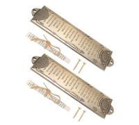 Housoutil Lot de 2 Mezouzahs Religieuses Juives en Alliage 132Mm avec Parchemin Hébreu Décoration Murale Porte d'Entrée Ornement Traditionnel pour Bénédiction et Rituels Religieux