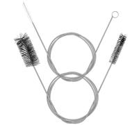 Housoutil Lot de 2 Outils de Débouchage pour Canalisations Brosses Flexibles de 155 CM en Nylon Noir Double Tête et Transparent Simple Tête Nettoyage Évier la Cuisine et Pompe Fil de