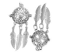 Housoutil Lot de 2 pendentifs attrape-rêves pour colliers et accessoires uniques creux pour la fabrication de bijoux et breloques créatives pour le style pour les amis et les proches