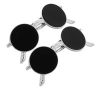 Housoutil Lot de 2 Pinces à Cheveux Noires en Forme de Lunettes de Soleil, Clip à Ressort 9 Cm pour Femmes, Accessoires Coiffure Vintage et Amusants, Maintien Ferme pour Différents Types