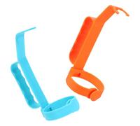 Housoutil Lot de 2 Poignées en Plastique Orange et Bleu pour Bouteilles Stabilisateur Antidérapant Ergonomique Porte-Bouteille de Transport Facile Camping et Sorties en Plein Air