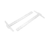 Housoutil Lot de 2 règles de forme pour étudiants - Outils de mesure durables pour l'école, l'art et le bureau - Matériau souple transparent - Fournitures de dessin essentielles