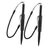 Housoutil Lot de 2 stylets pour écran tactile avec clip de lanière pour voiture, console de jeu et imprimantes fiscales en métal pour écrans résistifs, design perdu, écriture de précision