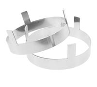 Housoutil Lot de 2 Supports en Acier Inoxydable pour Bols de Fruit Tropical Étagères à Soupe pour Bol Naturel Base Stable pour Cuisson Vapeur Rangement Pratique Cuisine Asiatique