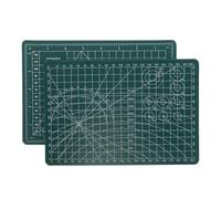 Housoutil Lot de 2 Tapis de Découpe PVC Épais 27 MM A5 Verts sous-Mains Antidérapants pour Bureau et Loisirs Créatifs Tapis D’Écriture Rigide et Support de Découpe Précis pour Travaux