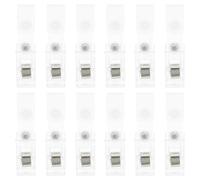Housoutil Lot de 20 Clips pour Cartes D'identité et Badges de Travail en Métal Robuste avec Structure Double Trou et Attaches en Plastique pour Usage Professionnel