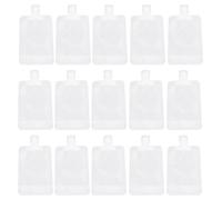 Housoutil Lot de 20 Sachets Souples Jetables 100 Ml avec Embout Presseur Pochettes Portables pour Lotion et Gel Emballage Hygiénique Pratique pour Voyage et Soins Personnels