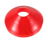 Housoutil Lot de 25 Cônes Plats Rouges pour Entraînement de Football, Équipement D’agilité Polyvalent en Plastique, Cônes de Disque Légers pour Exercices Intérieurs et Extérieurs,