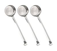 Housoutil Lot de 3 Cuillères à Sauce en Acier Inoxydable, Louches Plates pour Ketchup et Pizza, Ustensiles la Cuisine Inox Professionnel, pour Maison et Restaurant, Faciles à Nettoyer