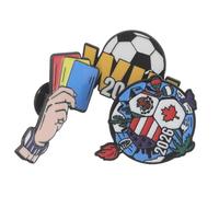 Housoutil Lot de 3 Épinglettes en Alliage Finition Émail Goutte D’huile, Insignes de Revers de Football pour Hommes, Broches Sportives Taille Moyenne, Accessoires pour Casquettes,